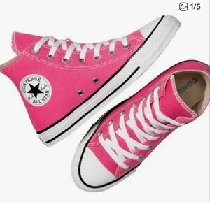 Hot Pink Womens Converse Hightop Chucks Sz 7